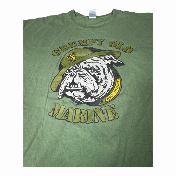 Grumpy Old Marine Shirt Green Size 3XL USMC - Picture 2 of 11